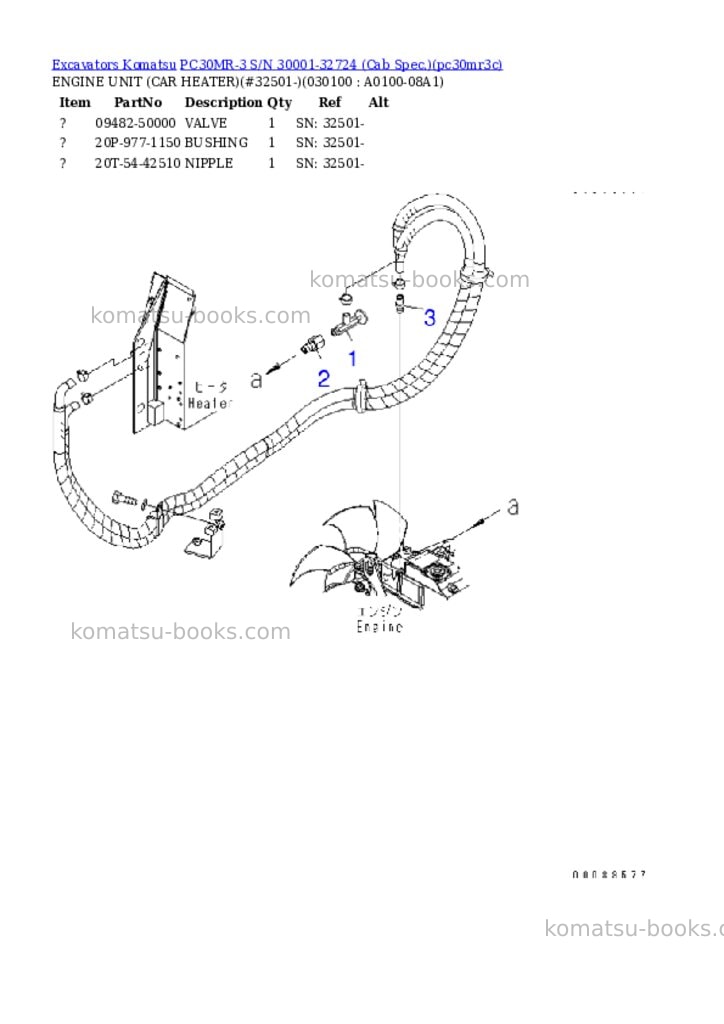 Komatsu PC30MR-3 S/N 30001-32724 (Cab Spec.) Parts catalog cover Page 9 Komatsu PC30MR-3 S/N 30001-32724 (Cab Spec.) Parts catalog cover Page 9