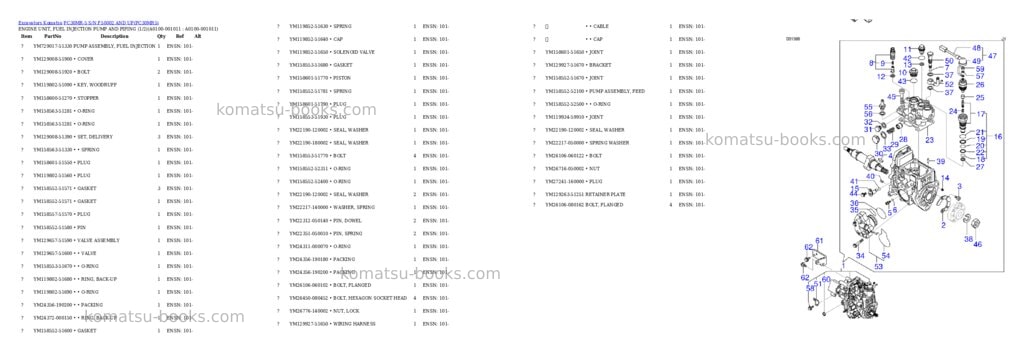 Komatsu pc30mr-5 s/n f50002 and up Parts catalog cover Page 10 Komatsu pc30mr-5 s/n f50002 and up Parts catalog cover Page 10
