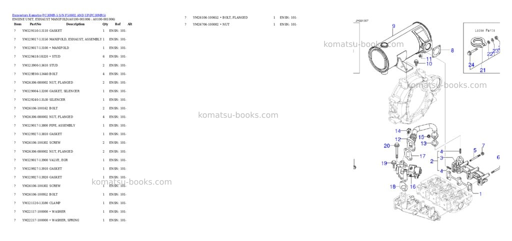 Komatsu pc30mr-5 s/n f50002 and up Parts catalog cover Page 5 Komatsu pc30mr-5 s/n f50002 and up Parts catalog cover Page 5