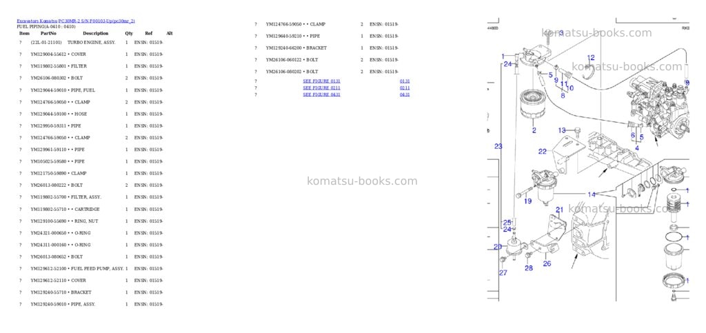 Komatsu pc30mr-2 s/n f00103-up Parts catalog cover Page 9