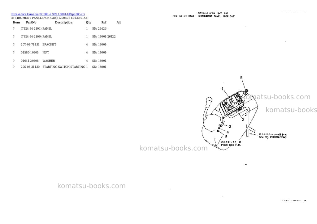 Komatsu pc30r-7 s/n 18001-up Parts catalog cover Page 10 Komatsu pc30r-7 s/n 18001-up Parts catalog cover Page 10