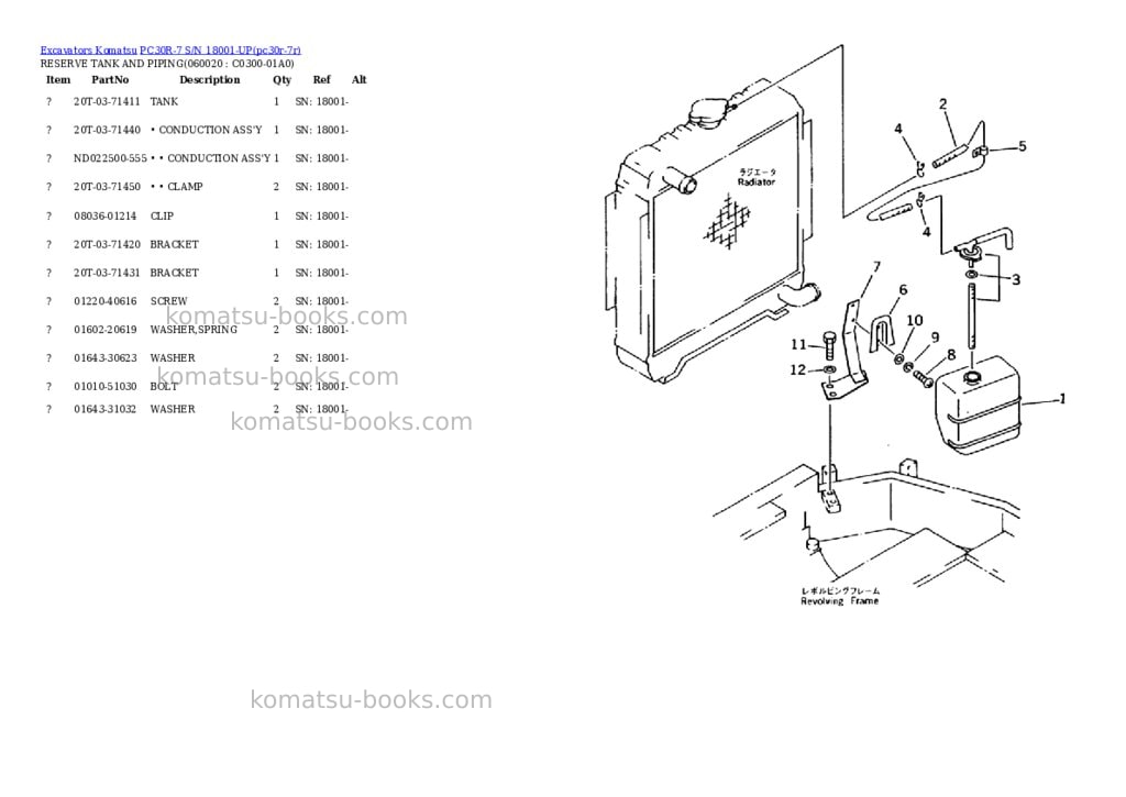 Komatsu pc30r-7 s/n 18001-up Parts catalog cover Page 4 Komatsu pc30r-7 s/n 18001-up Parts catalog cover Page 4