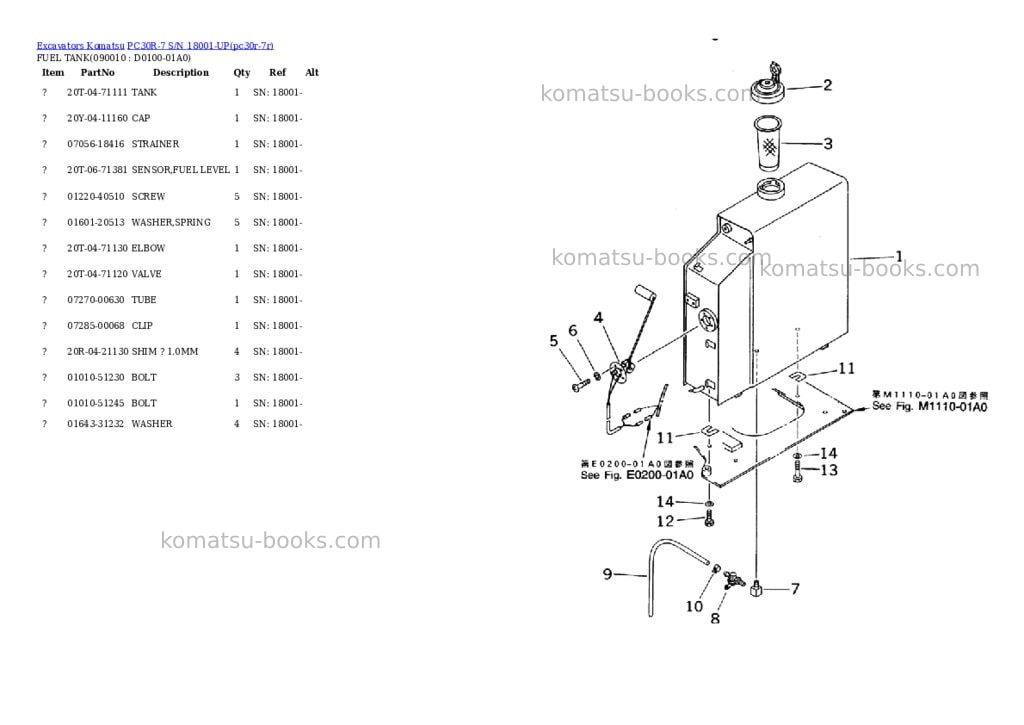 Komatsu pc30r-7 s/n 18001-up Parts catalog cover Page 5 Komatsu pc30r-7 s/n 18001-up Parts catalog cover Page 5