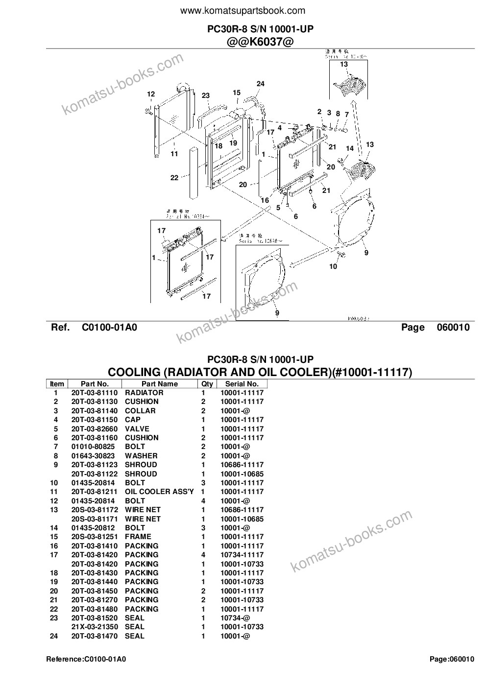 Komatsu pc30r-8 s/n 10001-up Parts catalog cover Page 9 Komatsu pc30r-8 s/n 10001-up Parts catalog cover Page 9