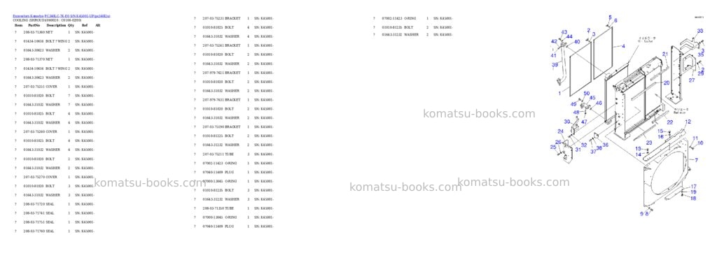 Komatsu pc340lc-7k-e0 s/n k45001-up Parts catalog cover Page 5 Komatsu pc340lc-7k-e0 s/n k45001-up Parts catalog cover Page 5