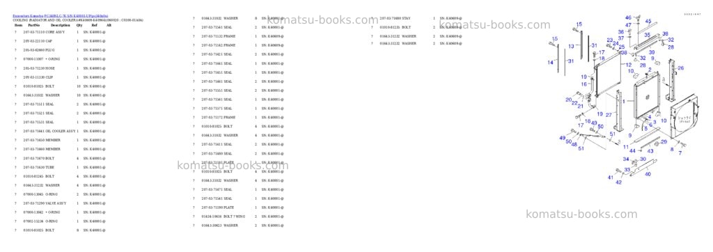 Komatsu pc340nlc-7k s/n k40001-up Parts catalog cover Page 6