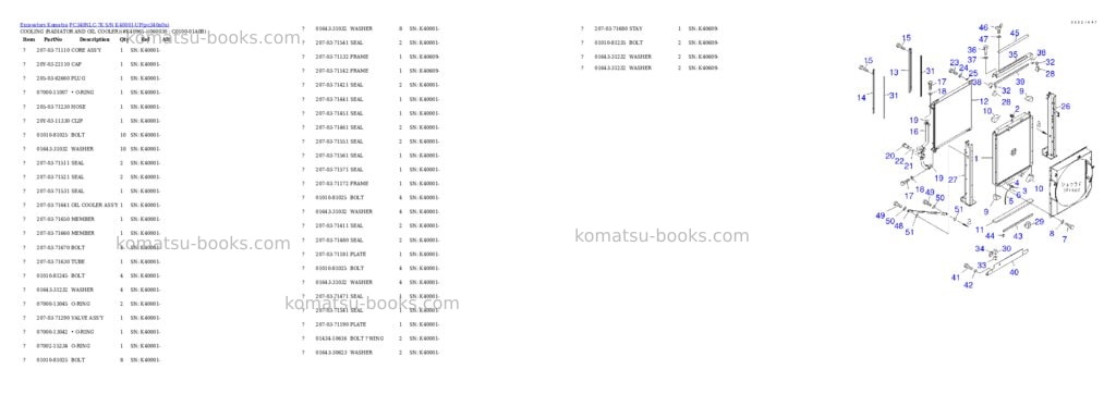 Komatsu pc340nlc-7k s/n k40001-up Parts catalog cover Page 7