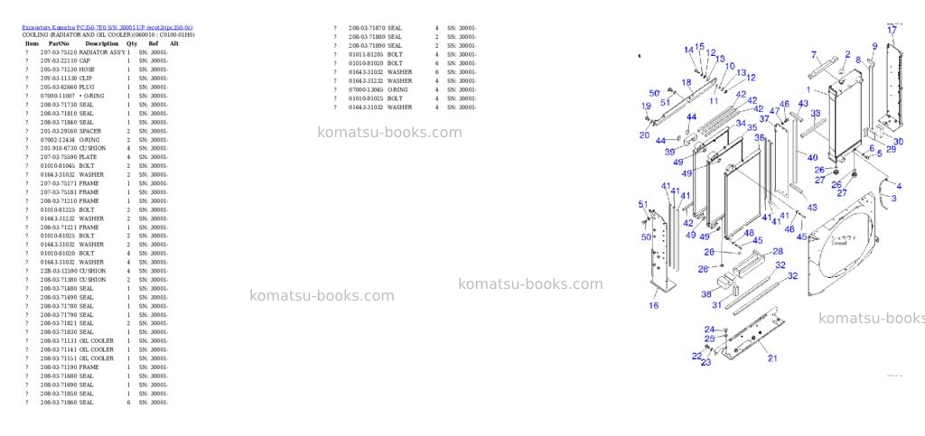 Komatsu pc350-7e0 s/n 30001-up ecot3 Parts catalog cover Page 3
