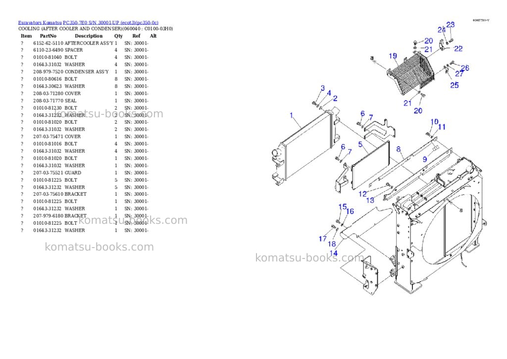 Komatsu pc350-7e0 s/n 30001-up ecot3 Parts catalog cover Page 6