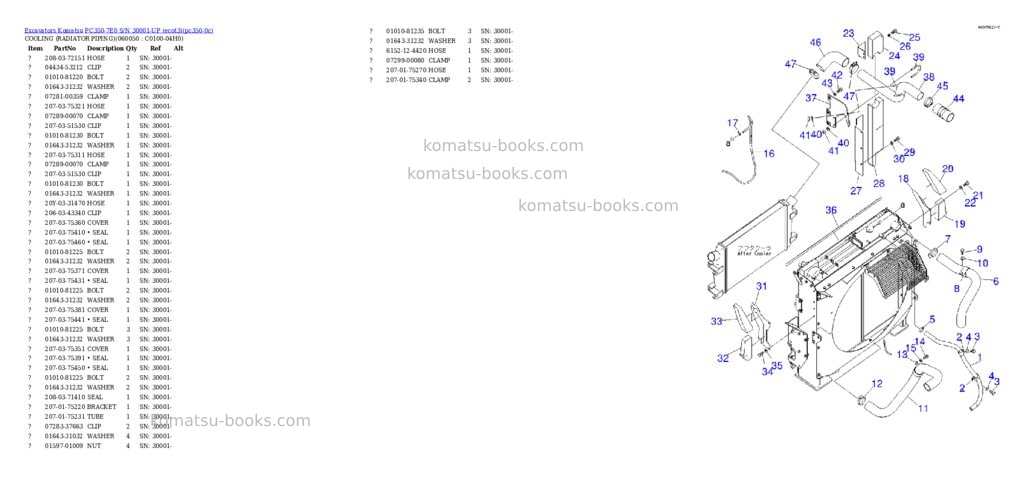 Komatsu pc350-7e0 s/n 30001-up ecot3 Parts catalog cover Page 7