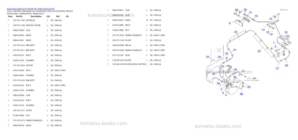 Komatsu pc350-6z s/n 10001-up Parts catalog cover Page 9 Komatsu pc350-6z s/n 10001-up Parts catalog cover Page 9