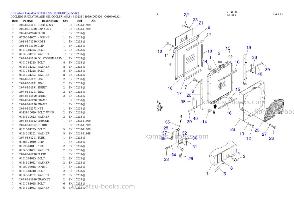 Komatsu PC350-6 S/N 10001-UP Parts catalog cover Page 7 Komatsu PC350-6 S/N 10001-UP Parts catalog cover Page 7