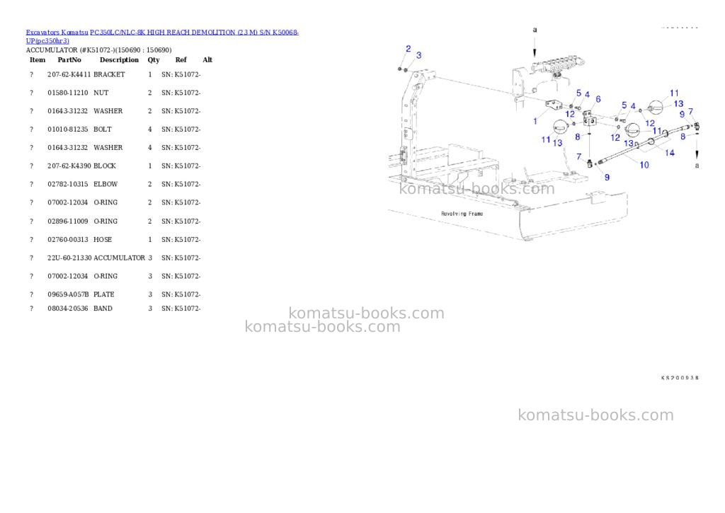 Komatsu pc350lc/nlc-8k high reach demolition 23 m s/n k50068-up Parts catalog cover Page 4 Komatsu pc350lc/nlc-8k high reach demolition 23 m s/n k50068-up Parts catalog cover Page 4