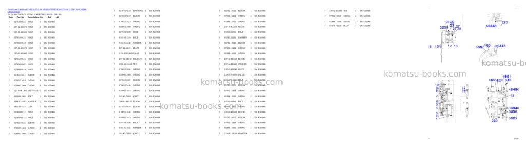 Komatsu pc350lc/nlc-8k high reach demolition 23 m s/n k50068-up Parts catalog cover Page 8 Komatsu pc350lc/nlc-8k high reach demolition 23 m s/n k50068-up Parts catalog cover Page 8