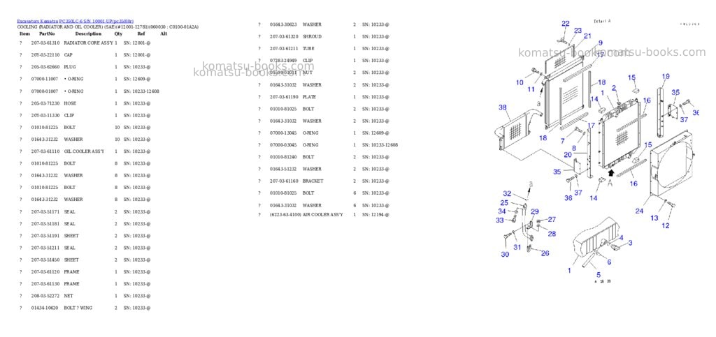 Komatsu pc350lc-6 s/n 10001-up Parts catalog cover Page 8 Komatsu pc350lc-6 s/n 10001-up Parts catalog cover Page 8