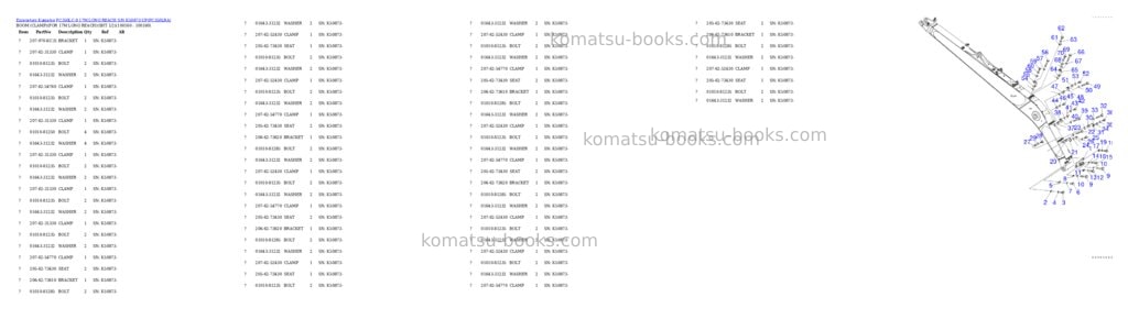 Komatsu pc350lc-8 17m long reach s/n k50873-up Parts catalog cover Page 6
