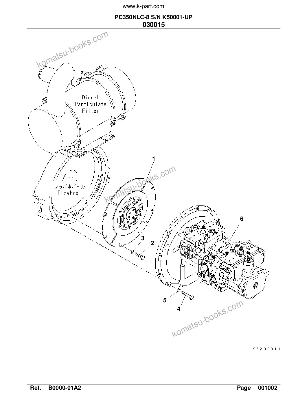 Komatsu pc350nlc-8 s/n k50001-up Parts catalog cover Page 5