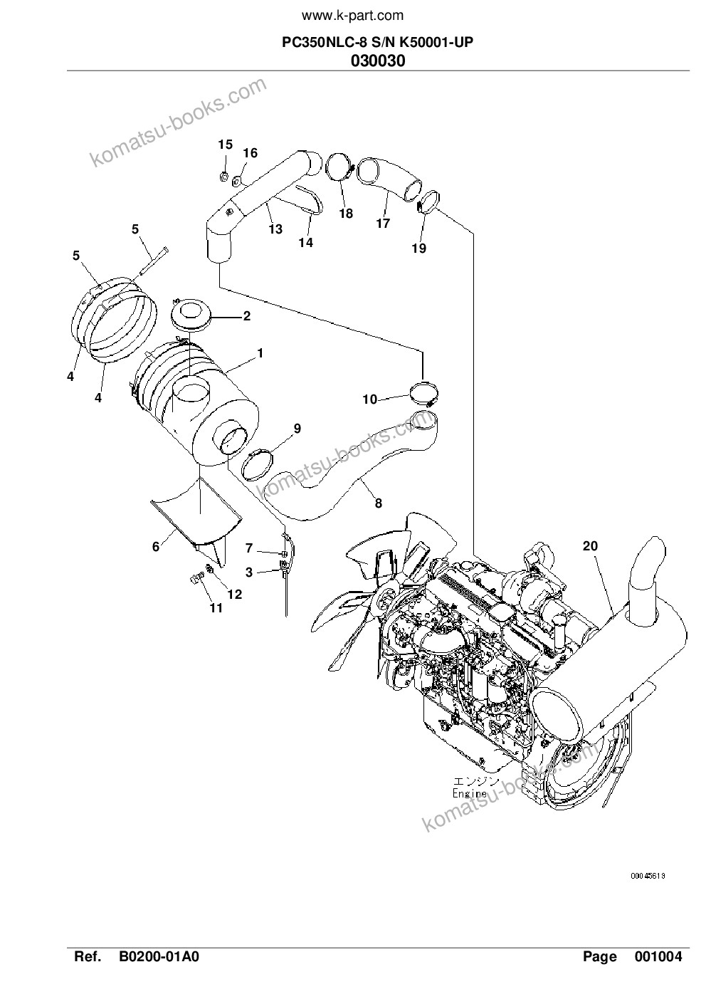 Komatsu pc350nlc-8 s/n k50001-up Parts catalog cover Page 9