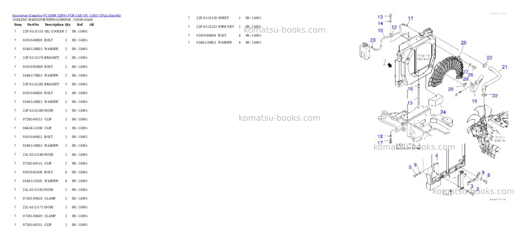 Komatsu pc35mr-3jpn-for cab s/n 15001-up Parts catalog cover Page 7
