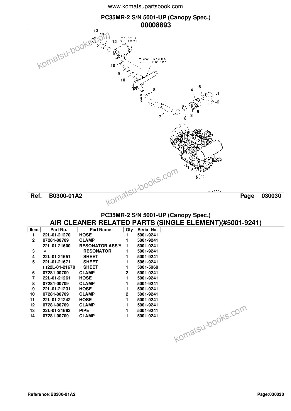 Komatsu pc35mr-2 s/n 5001-up canopy spec. Parts catalog cover Page 5 Komatsu pc35mr-2 s/n 5001-up canopy spec. Parts catalog cover Page 5