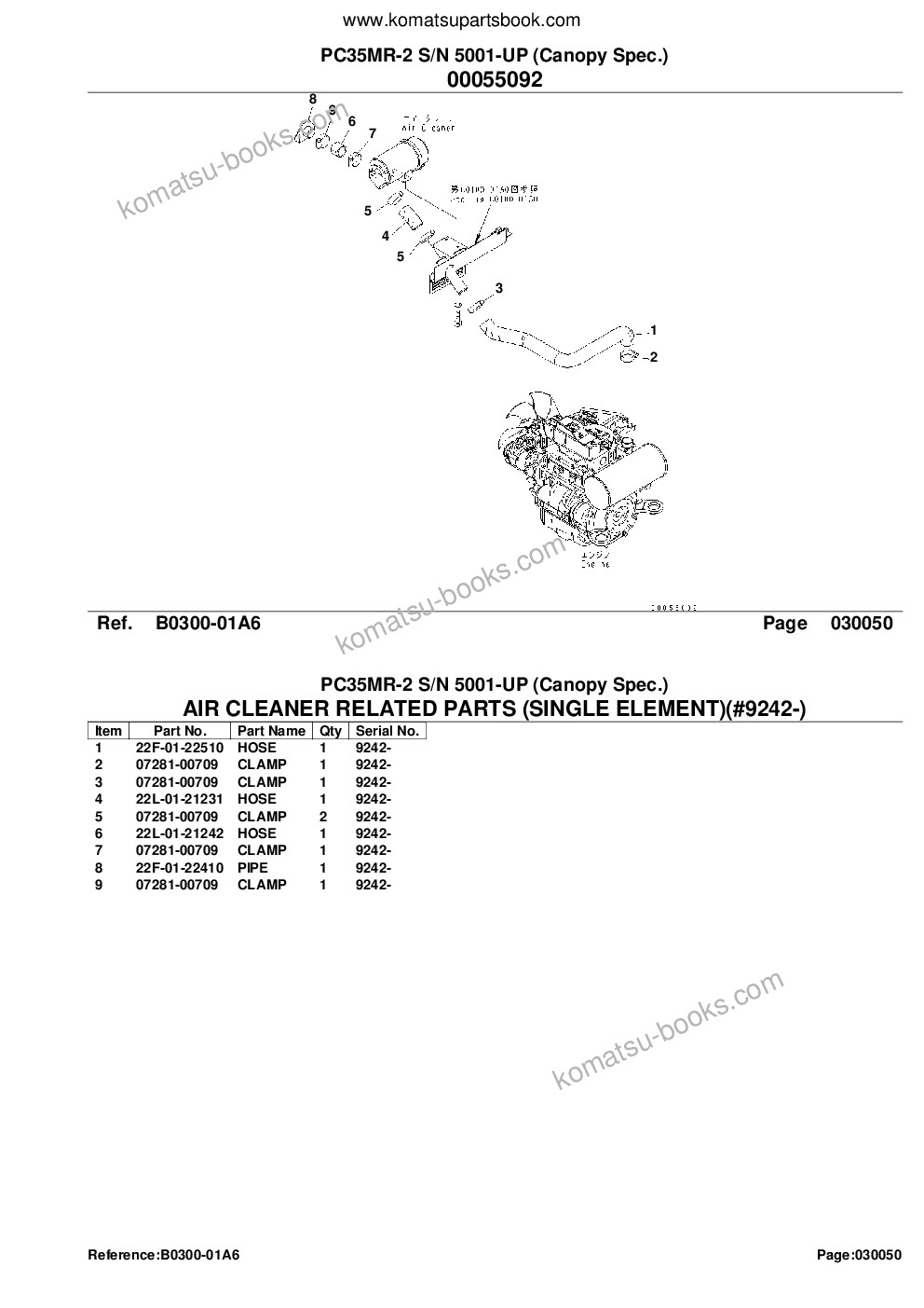 Komatsu pc35mr-2 s/n 5001-up canopy spec. Parts catalog cover Page 7 Komatsu pc35mr-2 s/n 5001-up canopy spec. Parts catalog cover Page 7