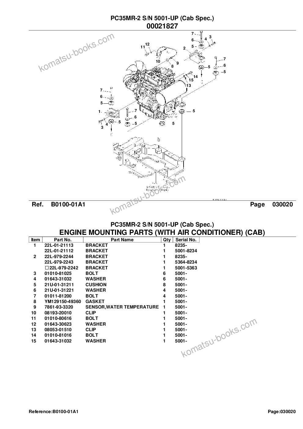 Komatsu pc35mr-2 s/n 5001-up cab spec. Parts catalog cover Page 4 Komatsu pc35mr-2 s/n 5001-up cab spec. Parts catalog cover Page 4
