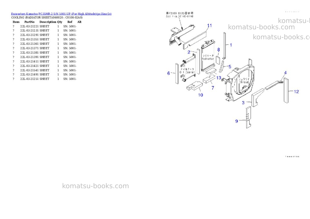 Komatsu PC35MR-2 S/N 5001-UP (For High Altitude) Parts catalog cover Page 6 Komatsu PC35MR-2 S/N 5001-UP (For High Altitude) Parts catalog cover Page 6