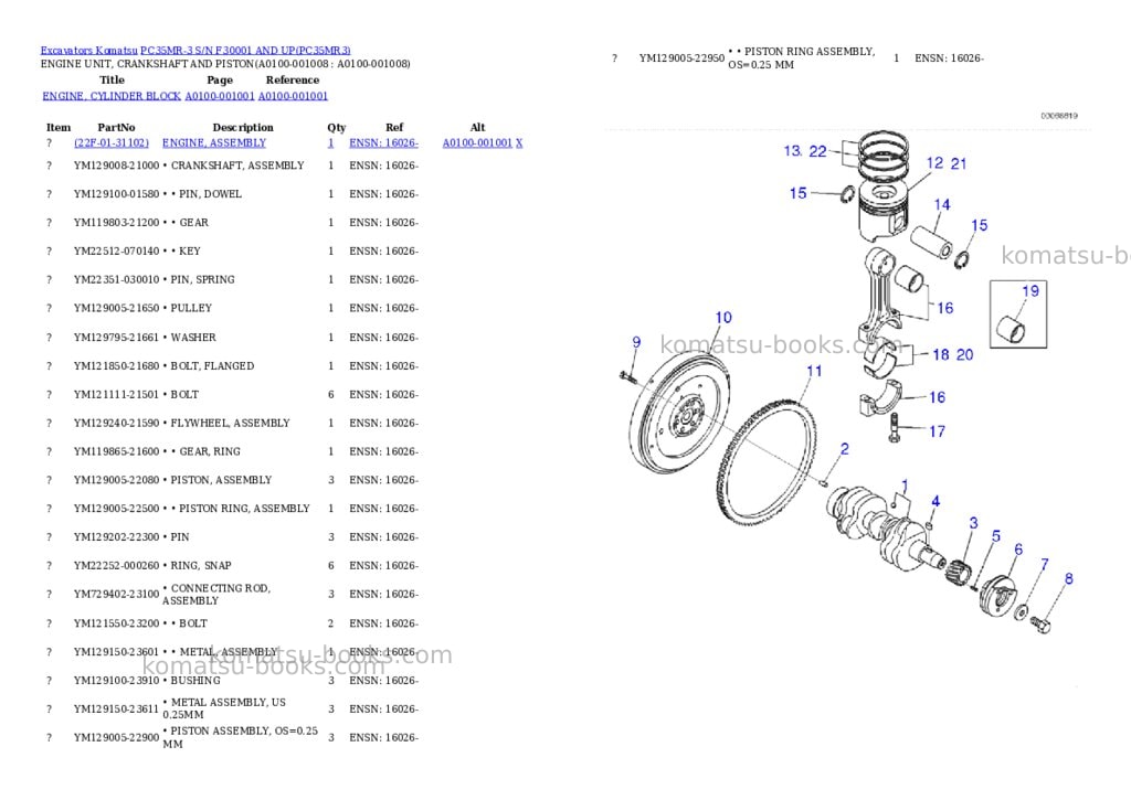 Komatsu PC35MR-3 S/N F30001 AND UP Parts catalog cover Page 7