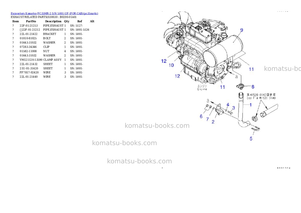 Komatsu pc35mr-2 s/n 5001-up for cab Parts catalog cover Page 2 Komatsu pc35mr-2 s/n 5001-up for cab Parts catalog cover Page 2
