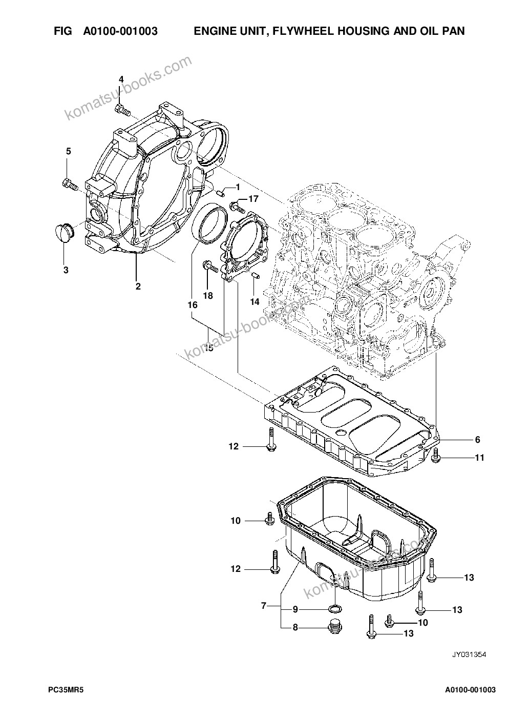 Komatsu PC35MR-5 S/N F50003 AND UP Parts catalog cover Page 8 Komatsu PC35MR-5 S/N F50003 AND UP Parts catalog cover Page 8