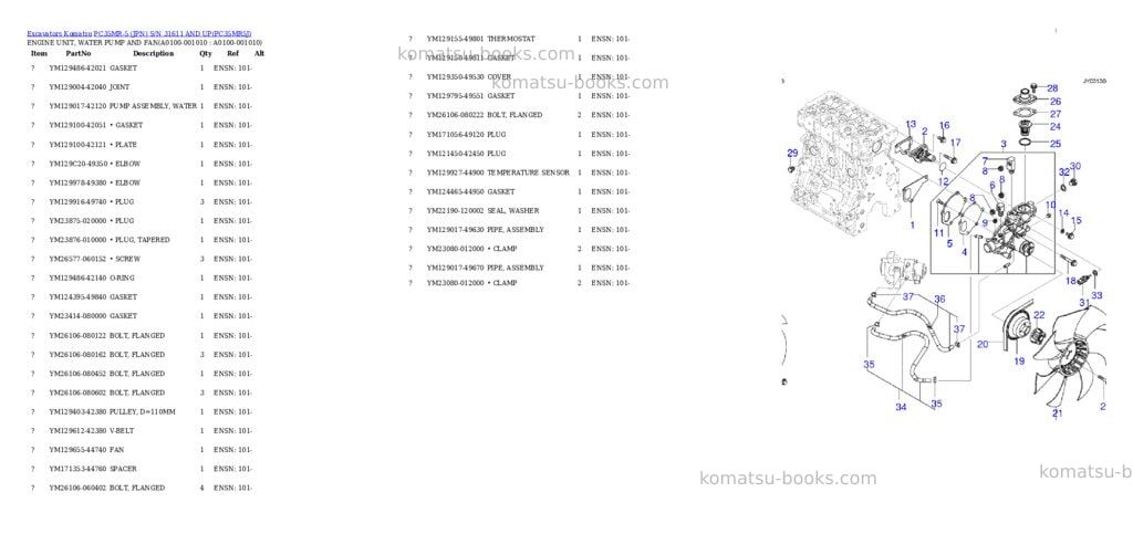 Komatsu PC35MR-5 (JPN) S/N 31611 AND UP Parts catalog cover Page 9