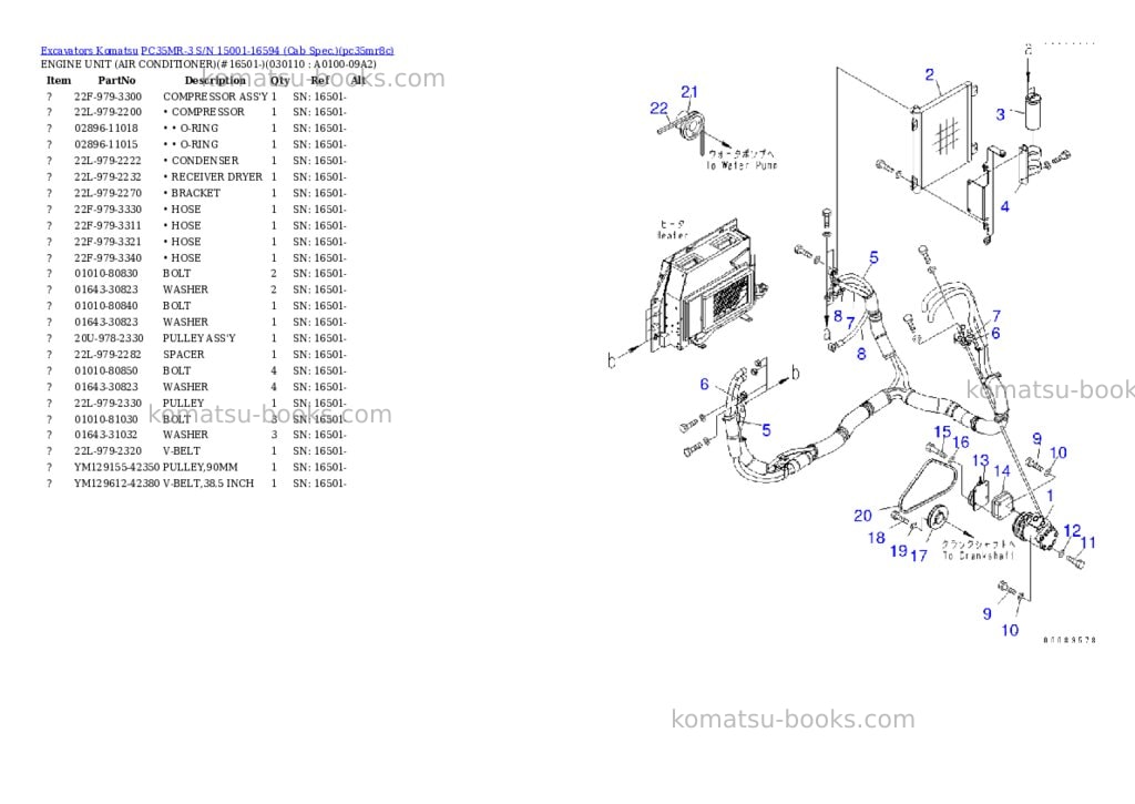 Komatsu pc35mr-3 s/n 15001-16594 cab spec. Parts catalog cover Page 10 Komatsu pc35mr-3 s/n 15001-16594 cab spec. Parts catalog cover Page 10