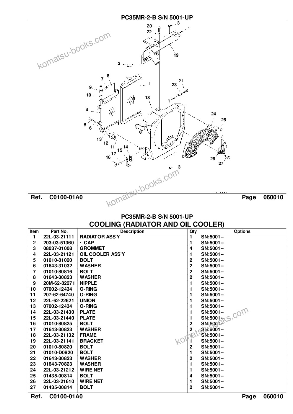 Komatsu pc35mr-2 s/n f00103-up Parts catalog cover Page 8 Komatsu pc35mr-2 s/n f00103-up Parts catalog cover Page 8