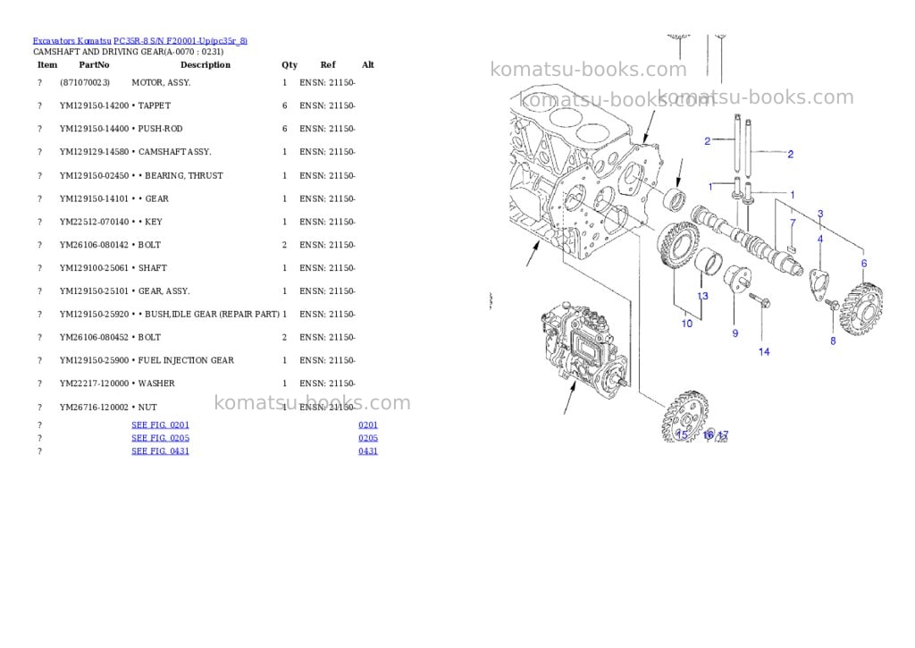 Komatsu pc35r-8 s/n f20001-up Parts catalog cover Page 6 Komatsu pc35r-8 s/n f20001-up Parts catalog cover Page 6