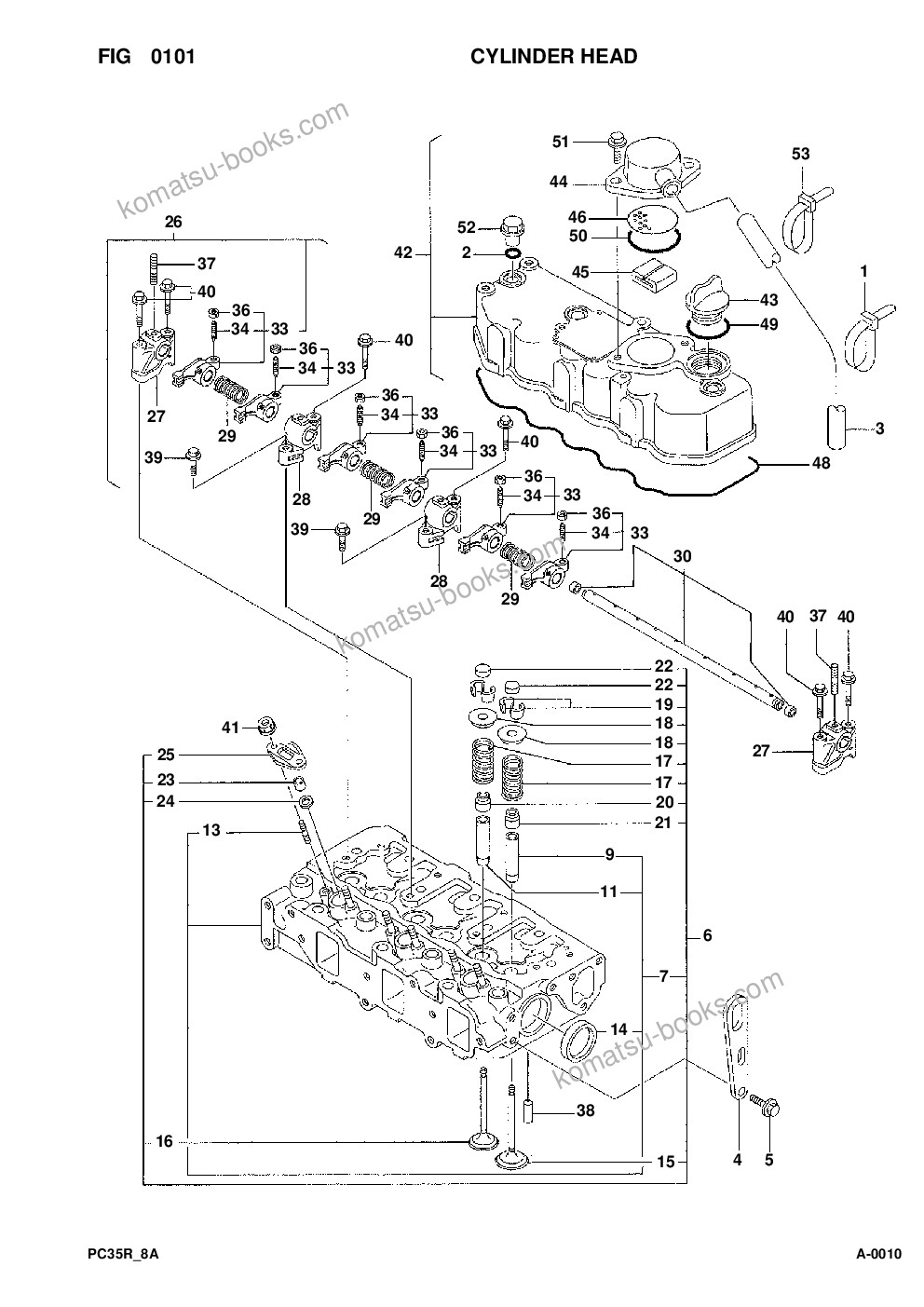 Komatsu pc35r-8 s/n f20932-up Parts catalog cover Page 3