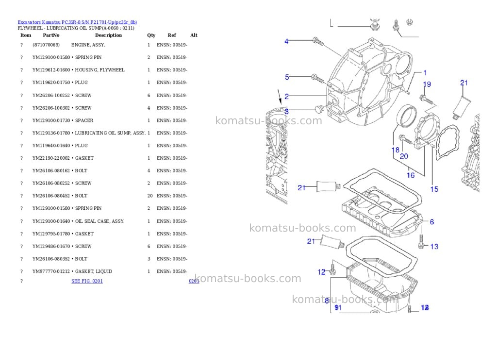 Komatsu pc35r-8 s/n f21701-up Parts catalog cover Page 5 Komatsu pc35r-8 s/n f21701-up Parts catalog cover Page 5