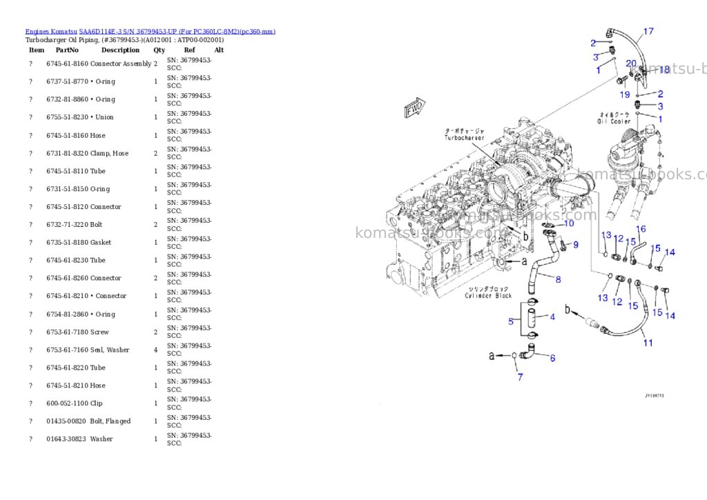 Komatsu SAA6D114E-3 S/N 36799453-UP (For PC360LC-8M2) Parts catalog cover Page 10 Komatsu SAA6D114E-3 S/N 36799453-UP (For PC360LC-8M2) Parts catalog cover Page 10