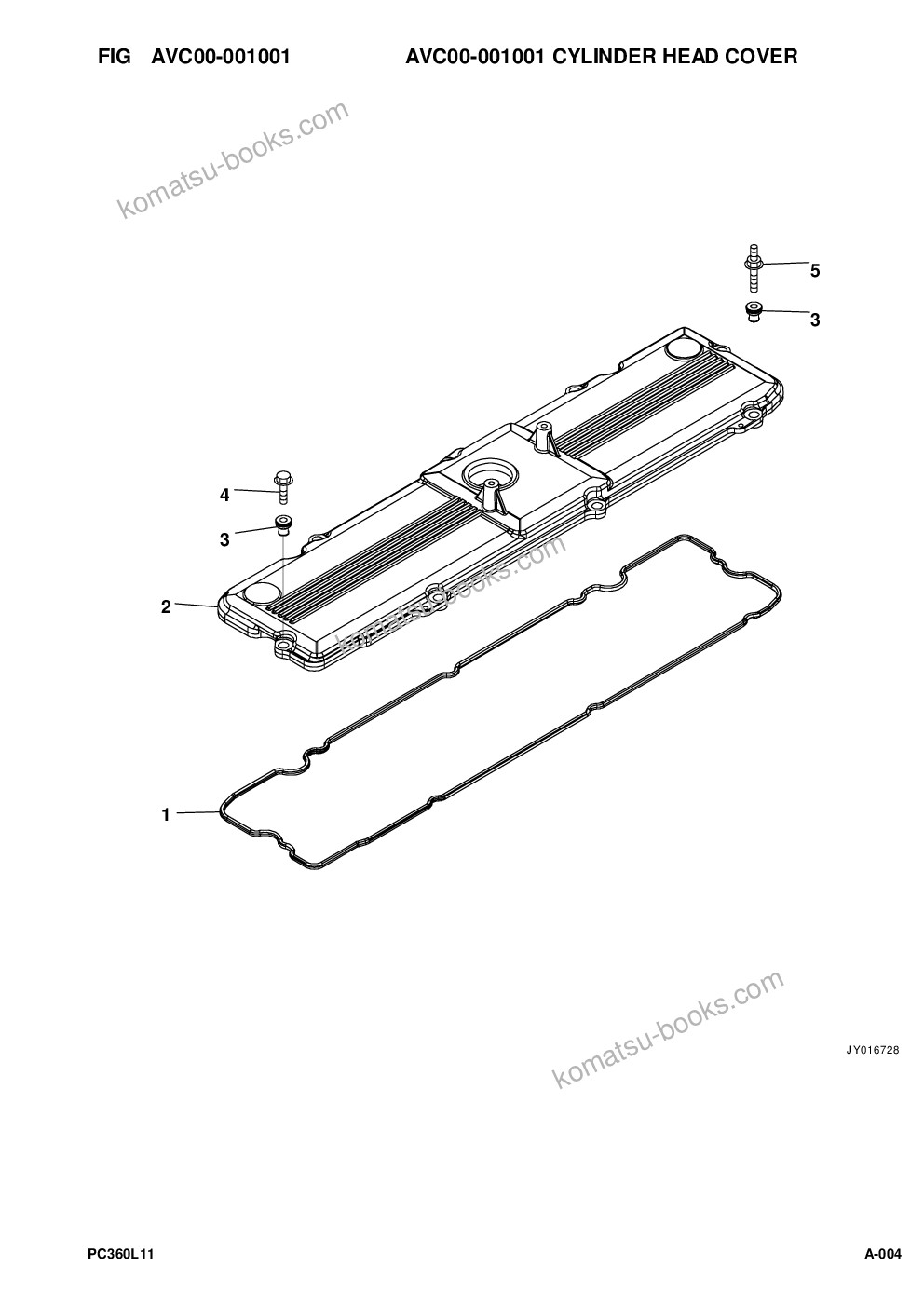 Komatsu pc360lc-11 sn a35001-up Parts catalog cover Page 6 Komatsu pc360lc-11 sn a35001-up Parts catalog cover Page 6