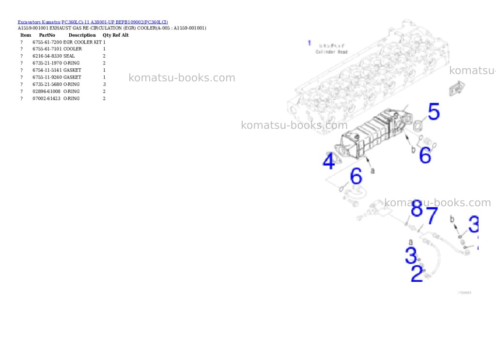 Komatsu pc360lci-11 a38001-up bepb109002 Parts catalog cover Page 3 Komatsu pc360lci-11 a38001-up bepb109002 Parts catalog cover Page 3