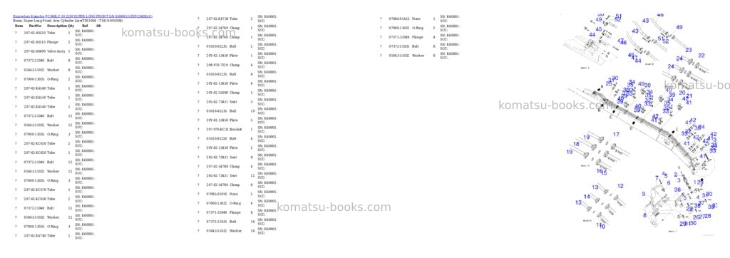 Komatsu pc360lc-10 22m super long front s/n k60001-up Parts catalog cover Page 10 Komatsu pc360lc-10 22m super long front s/n k60001-up Parts catalog cover Page 10