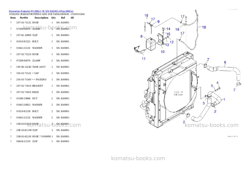 Komatsu pc380lc-7k s/n k40001-up Parts catalog cover Page 7 Komatsu pc380lc-7k s/n k40001-up Parts catalog cover Page 7