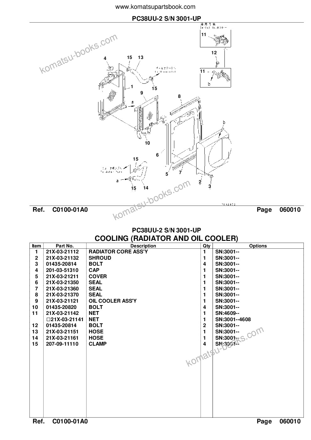 Komatsu pc38uu-2 s/n 3001-up Parts catalog cover Page 9 Komatsu pc38uu-2 s/n 3001-up Parts catalog cover Page 9