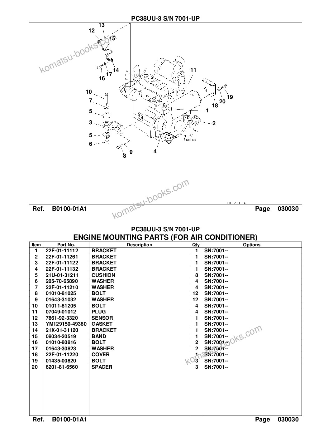 Komatsu pc38uu-3 s/n 7001-up Parts catalog cover Page 5 Komatsu pc38uu-3 s/n 7001-up Parts catalog cover Page 5