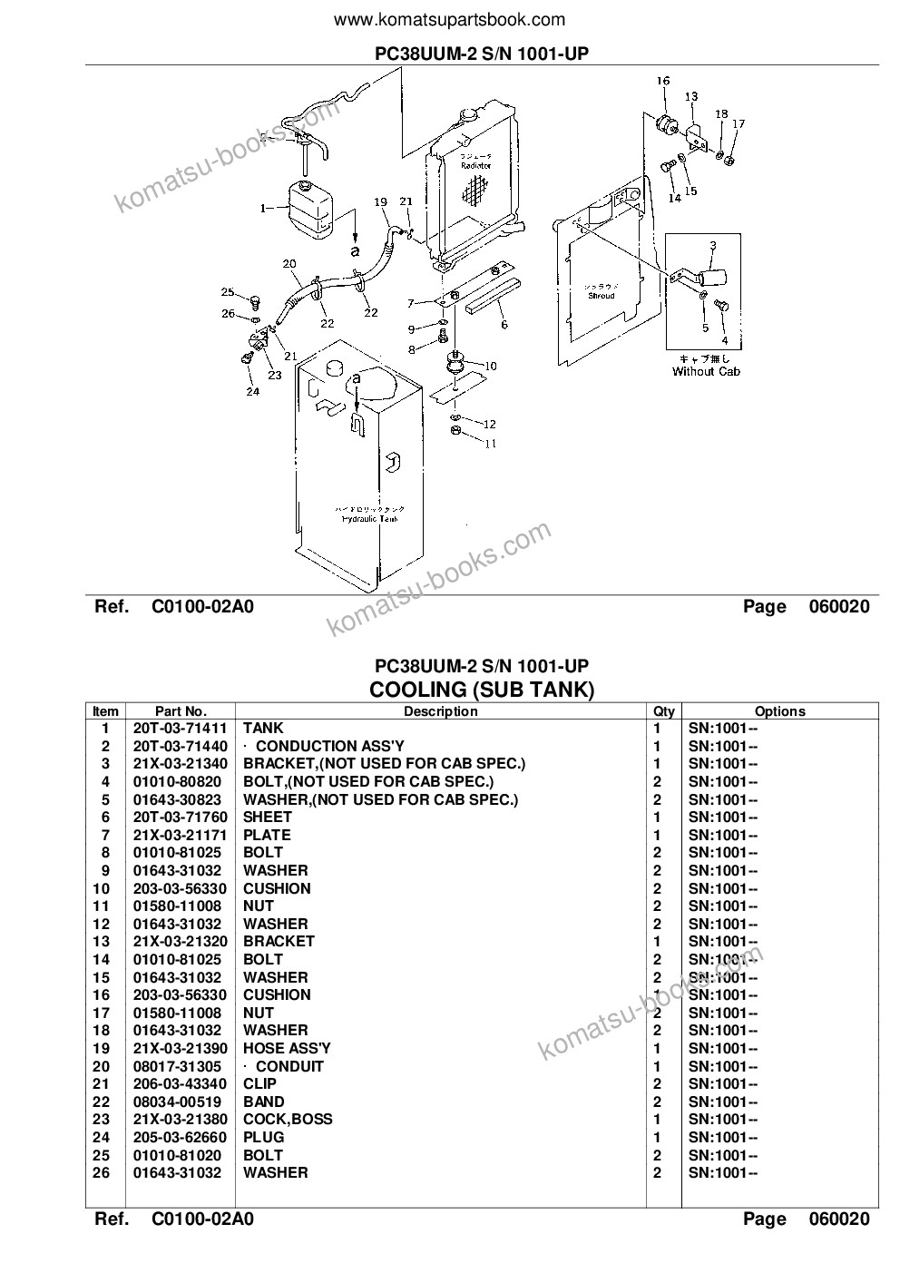 Komatsu pc38uum-2 s/n 1001-up Parts catalog cover Page 10 Komatsu pc38uum-2 s/n 1001-up Parts catalog cover Page 10