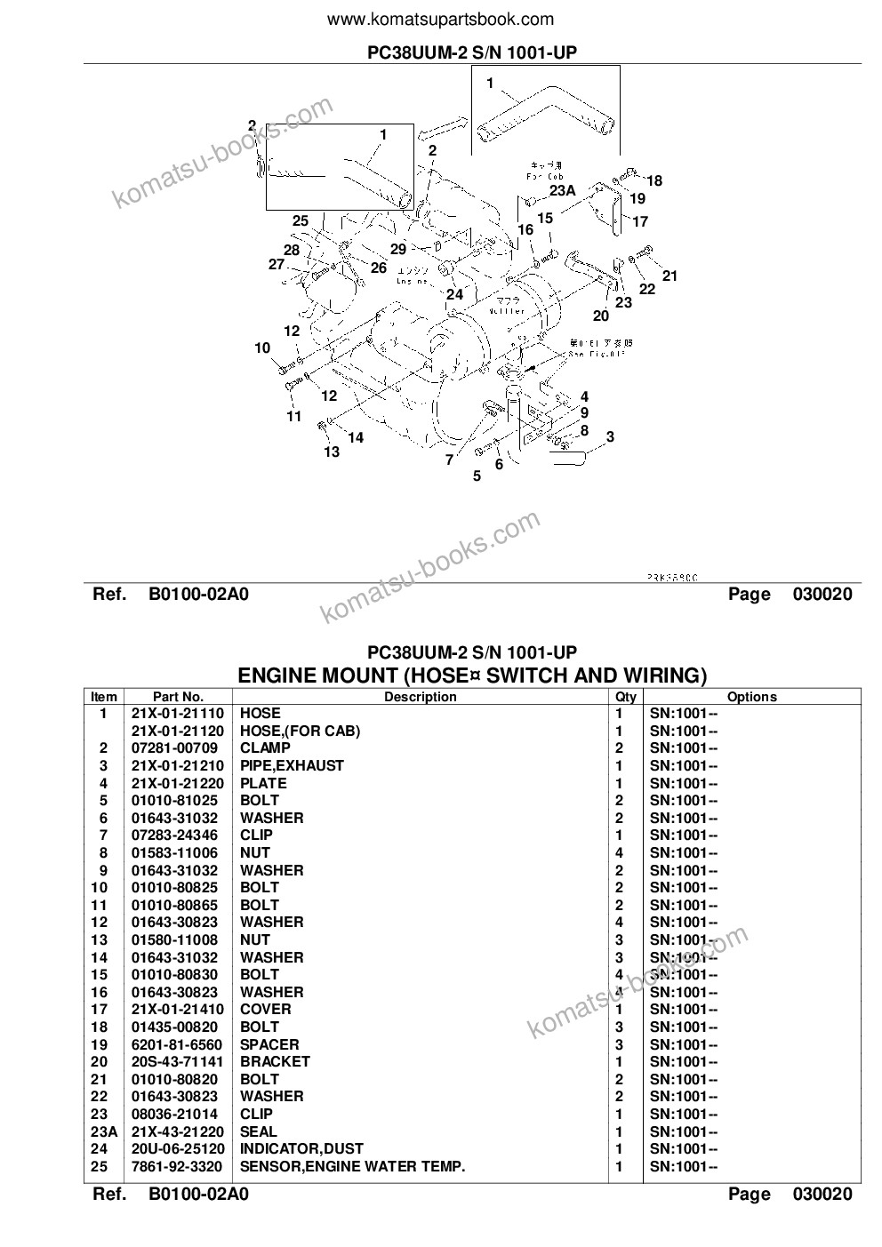 Komatsu pc38uum-2 s/n 1001-up Parts catalog cover Page 5 Komatsu pc38uum-2 s/n 1001-up Parts catalog cover Page 5