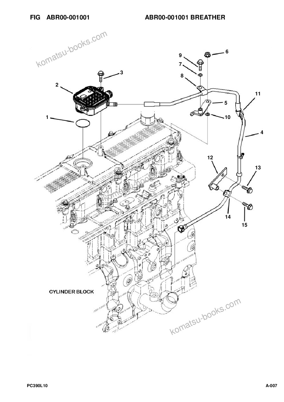 Komatsu pc390lc-10 a30001 & up Parts catalog cover Page 10 Komatsu pc390lc-10 a30001 & up Parts catalog cover Page 10