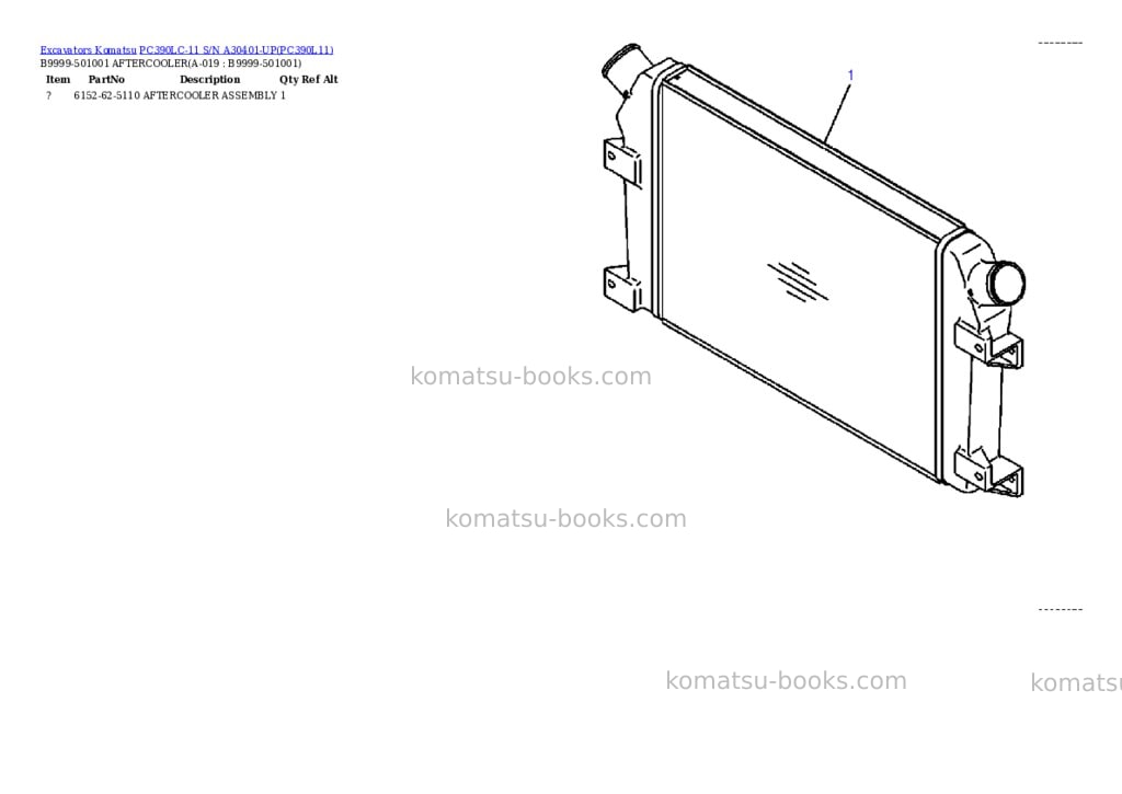 Komatsu pc390lc-11 s/n a30401-up Parts catalog cover Page 8