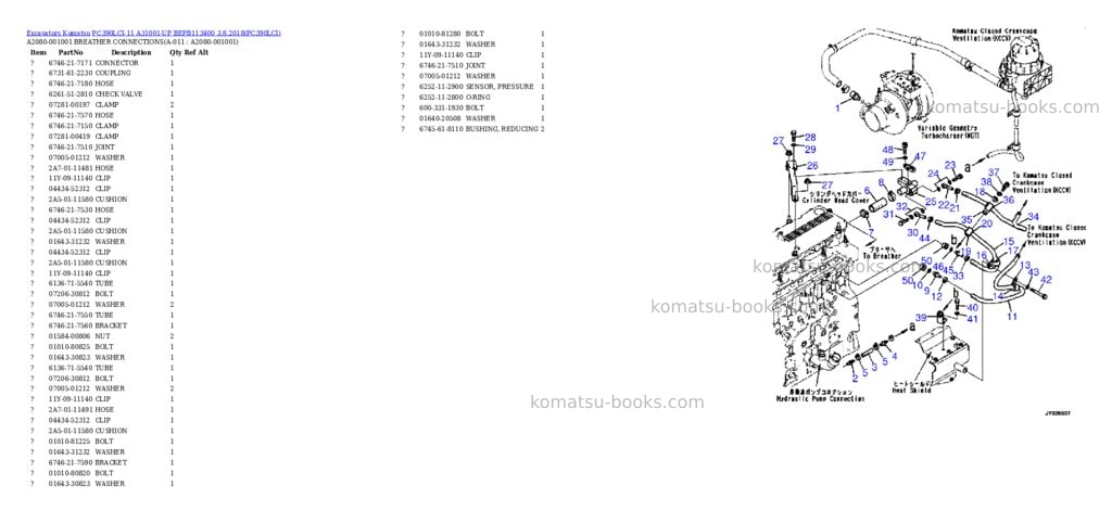 Komatsu pc390lci-11 a31001-up bepb113400 3.8.2018 Parts catalog cover Page 5 Komatsu pc390lci-11 a31001-up bepb113400 3.8.2018 Parts catalog cover Page 5