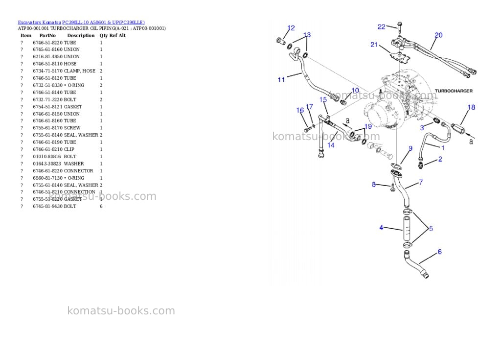 Komatsu pc390ll-10 a50601 & up Parts catalog cover Page 10