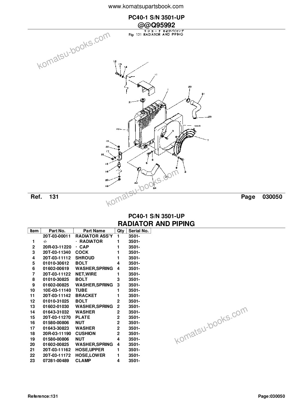 Komatsu pc40-1 s/n 3501-up Parts catalog cover Page 8 Komatsu pc40-1 s/n 3501-up Parts catalog cover Page 8